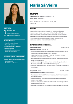 Exemplo de currículo de recepcionista